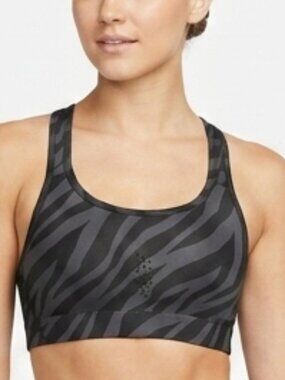 Avia Sport Bra Women Black Grey  Raceback Padded Tank Straps size S 4-6 Gym NWT